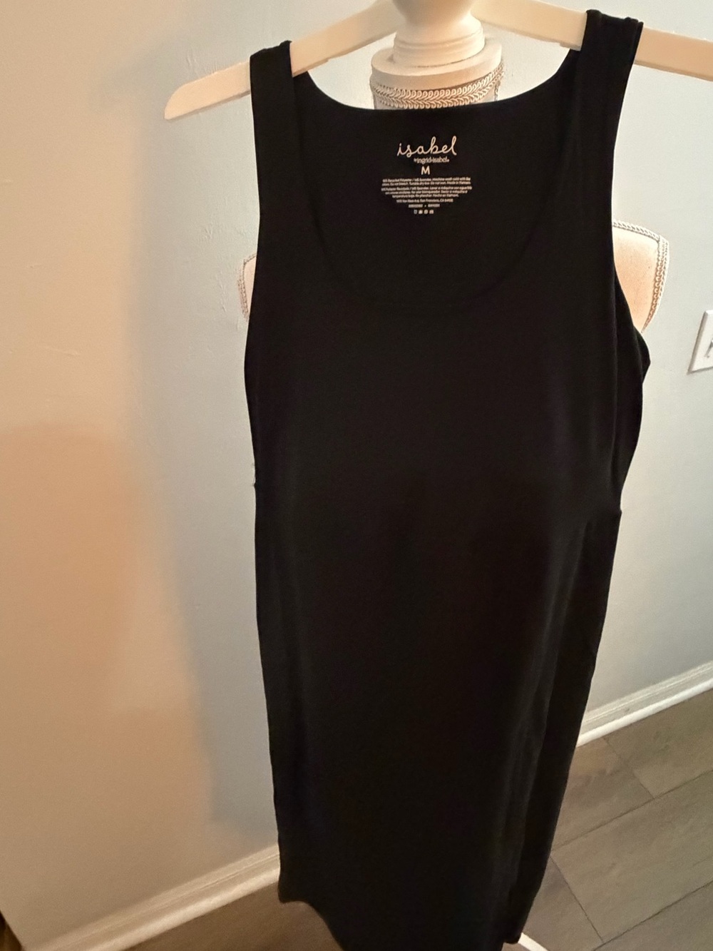 Isabel Black maternity Sleeveless Tank Dress -
